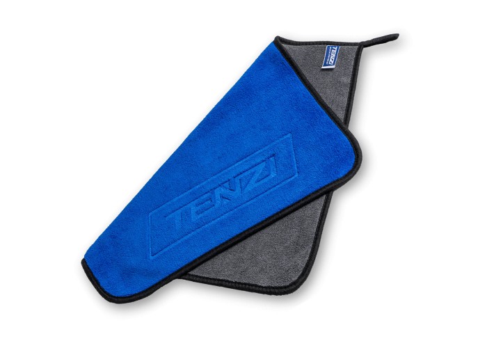TENZI Gruby ręcznik z mikrofibry niebiesko-szary 40x40cm - Idealny do Suszenia i Polerowania