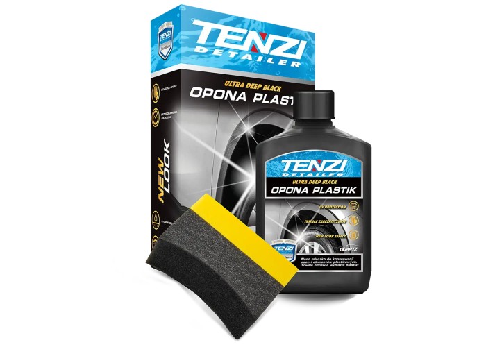 TENZI DETAILER OPONA PLASTIK 0,3L - Innowacyjne Mleczko NANO z Kwarcem - Opony i Plastiki Jak Nowe!