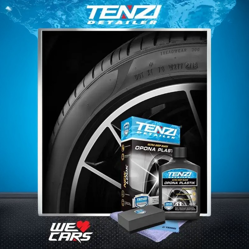 TENZI DETAILER OPONA PLASTIK 0,3L - Innowacyjne Mleczko NANO z Kwarcem - Opony i Plastiki Jak Nowe!