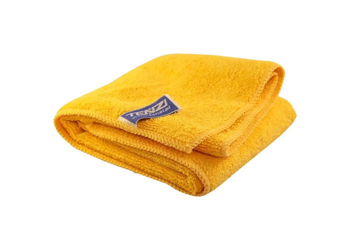 TENZI Szmatka z Mikrofibry 40x40cm Żółta 400g Ultra Chłonna, Super Delikatna - Perfekcyjne Polerowanie i Suszenie!