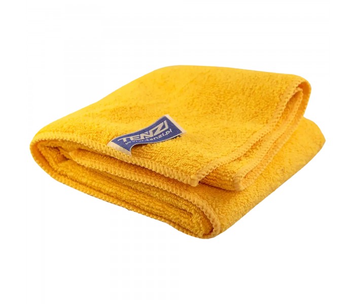 TENZI Szmatka z Mikrofibry 40x40cm Żółta 400g Ultra Chłonna, Super Delikatna - Perfekcyjne Polerowanie i Suszenie!