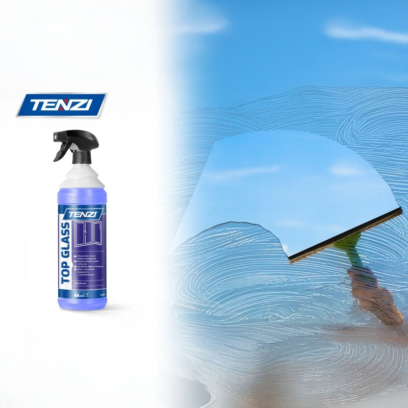 TENZI Top GLASS 1L Kryształowa Czystość! Płyn do Szyb i Luster - Bez Smug, Szybko Schnie, Lśniący Blask!