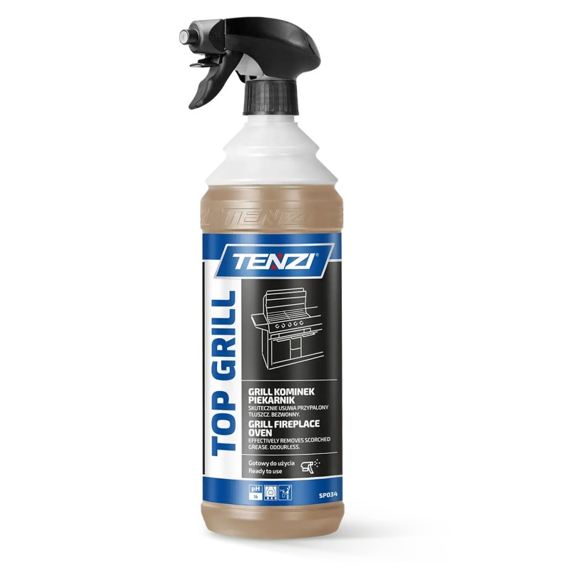 TENZI Top Grill 1L - Pożegnaj Przypalenia! Płyn do Grilla, Rusztu, Piekarnika - Czystość Bez Zapachu