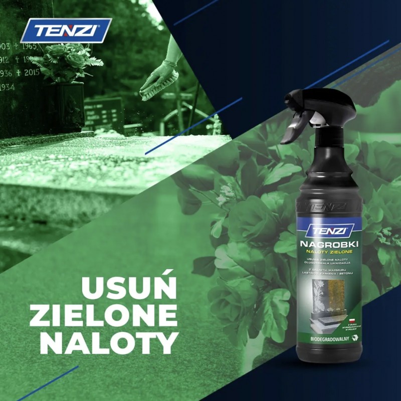 Tenzi Nagrobki Naloty Zielone 0,6L Środek do czyszczenia pomników i kamienia