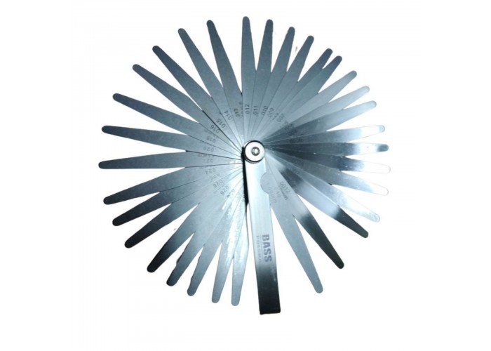 Bass Polska Szczelinomierz listkowy 32 płytki 0.03-1.00mm do zaworów 1435