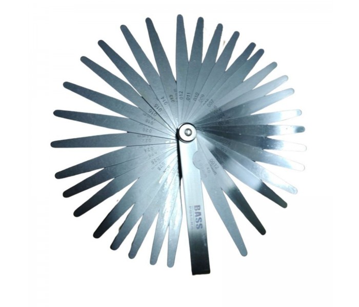 Bass Polska Szczelinomierz listkowy 32 płytki 0.03-1.00mm do zaworów 1435