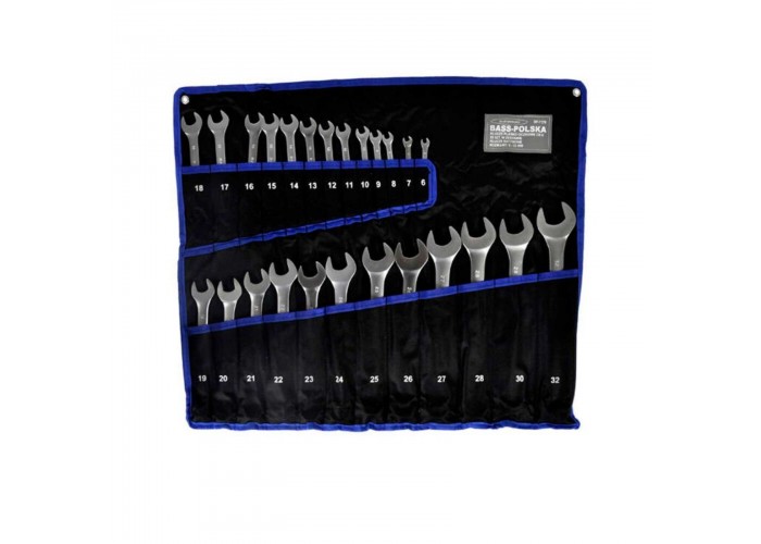 Bass Polska Zestaw kluczy płasko oczkowych 6 - 32 mm 25 szt 7170