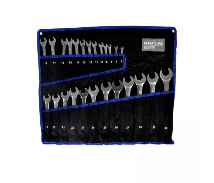 Bass Polska Zestaw kluczy płasko oczkowych 6 - 32 mm 25 szt 7170