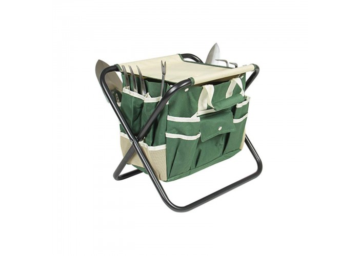 Bass Polska Stołek składany z torbą i zestawem narzędzi ogrodowych BH 30050