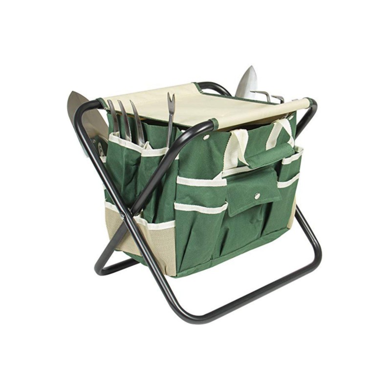 Bass Polska Stołek składany z torbą i zestawem narzędzi ogrodowych BH 30050