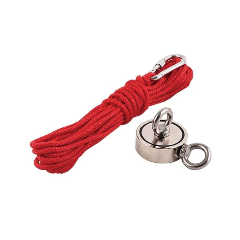 Bass Polska Zestaw magnes neodymowy 190 kg linka i rękawiczki 2881