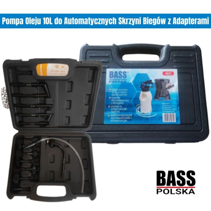 Bass Polska Pompa Oleju 10L do Automatycznych Skrzyni Biegów z Adapterami 4027