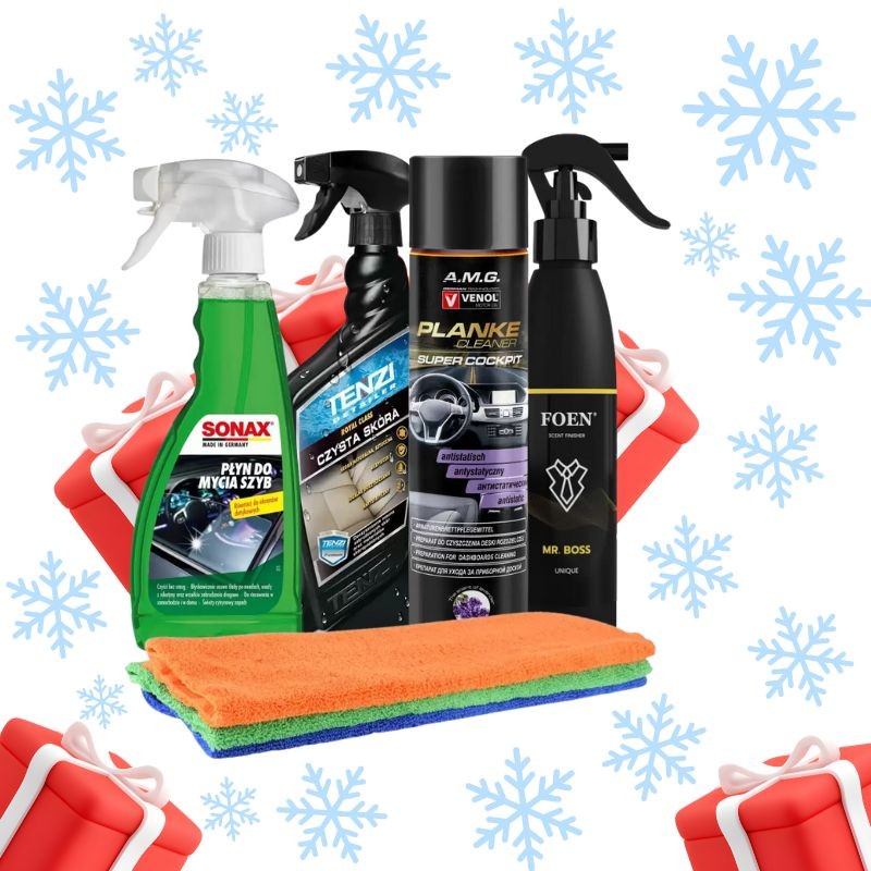 Prezent na Święta dla Chłopaka Premium Pakiet do Pielęgnacji Wnętrza Auta z FOEN Mr. Boss