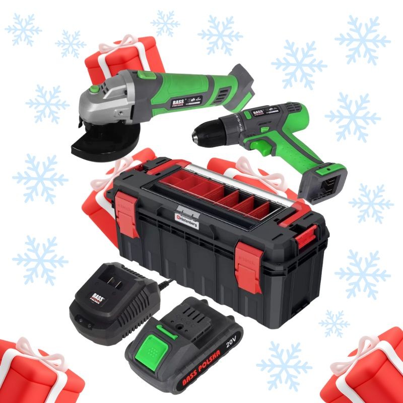 Prezent dla Majsterkowicza Wkrętarka, Szlifierka, Akumulator, Ładowarka i Skrzynia Kistenberg