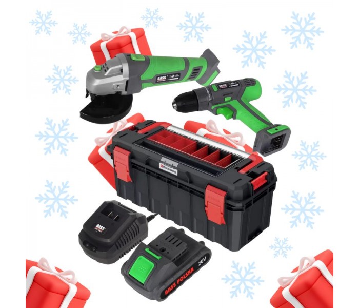 Prezent dla Majsterkowicza Wkrętarka, Szlifierka, Akumulator, Ładowarka i Skrzynia Kistenberg