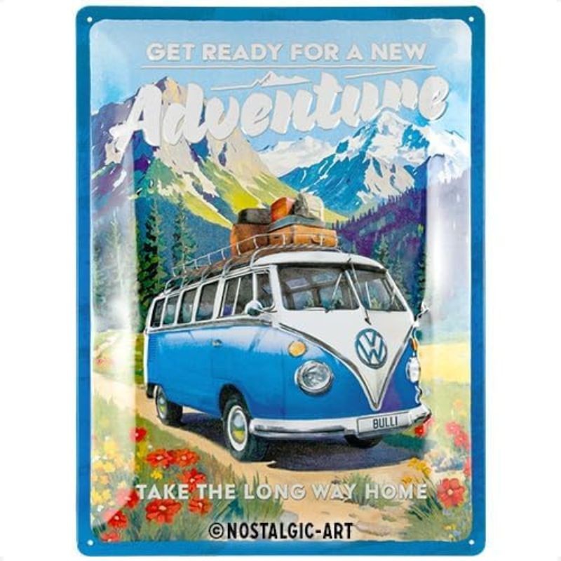 Nostalgic Art 23379 Plakat 30x40 VW Bulli - Ready for a new