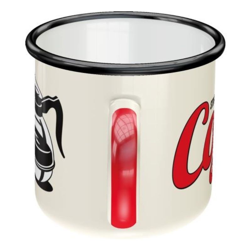 Nostalgic Art 43203 Emaliowany Kubek Strong Coffee Ser Strong Coffee Served Here