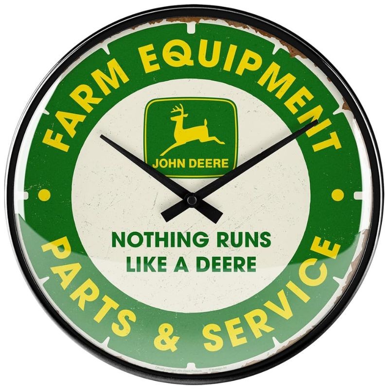 Nostalgic Art 51220 Zegar ścienny John Deere Parts Service