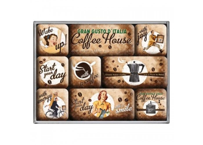Nostalgic Art 83058 Magnesy 9 szt. Coffee House