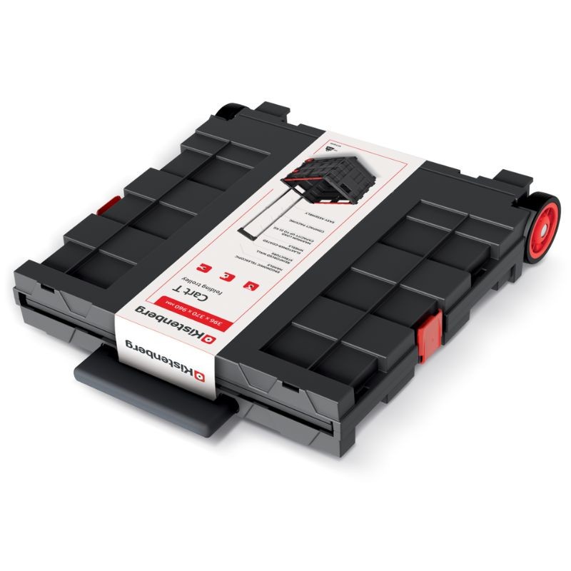 Składany Wózek na kółkach Cart T - KCT4040 - czerwony (3 szt.ktn)