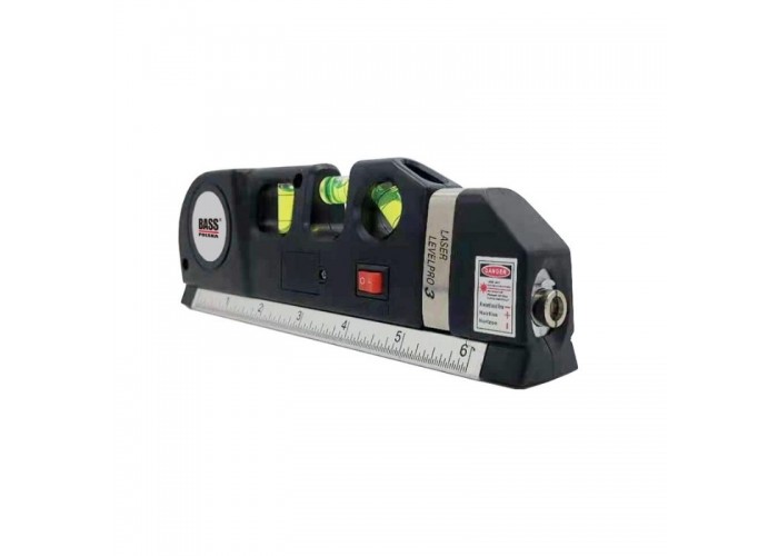 Bass Polska Poziomica laserowa z miarką i linijką 4w1 1464