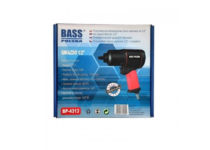 Klucz pneumatyczny 1/2”` udarowy` kompozytowy - Bass Polska
