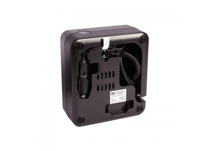 Mini kompresor z lampą LED i zestawem końcówek - Bass Polska