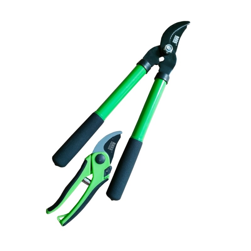 Sekator nożycowy do gałęzi i sekator ręczny` zestaw - Bass Polska
