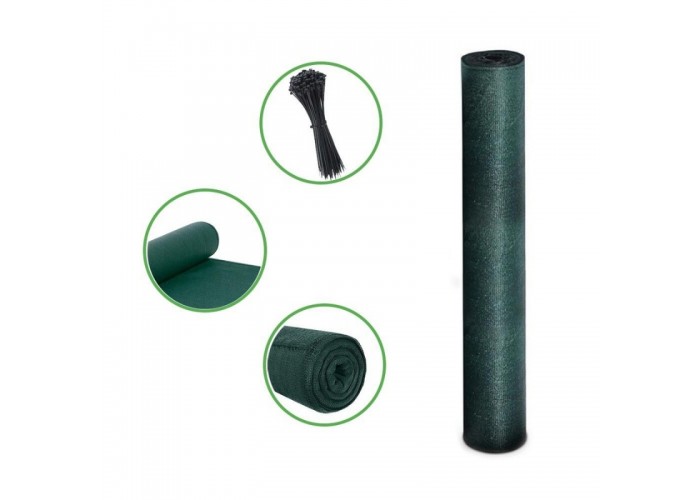 Siatka maskująca zielona 10 mb na ogrodzenie 1`5 m - Bass Polska