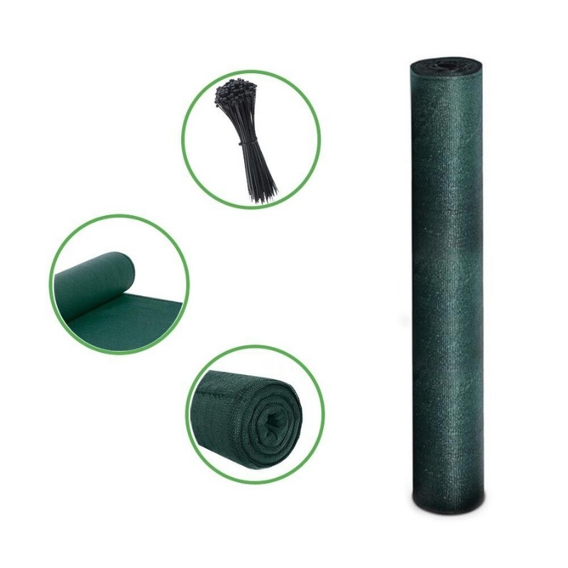 Siatka maskująca zielona 10 mb na ogrodzenie 1`5 m - Bass Polska