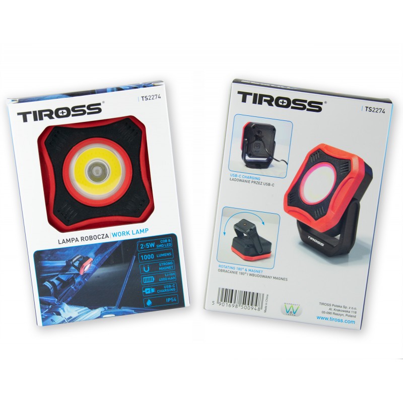 Lampa TS2274 z magnesami 1000lm