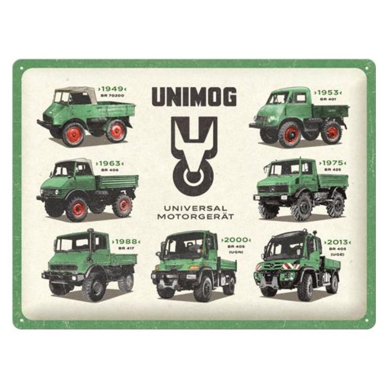 Nostalgic Art 23382 Plakat 30x40 Mercedes Daimler Truck Unimog Model Chart