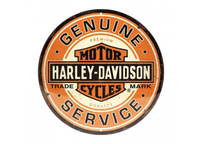 Nostalgic Art 25118 Plakat okągły 35cm Harley Davidson genuine Service
