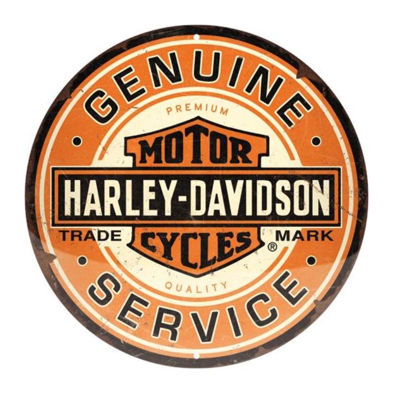 Nostalgic Art 25118 Plakat okągły 35cm Harley Davidson genuine Service