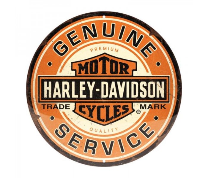 Nostalgic Art 25118 Plakat okągły 35cm Harley Davidson genuine Service