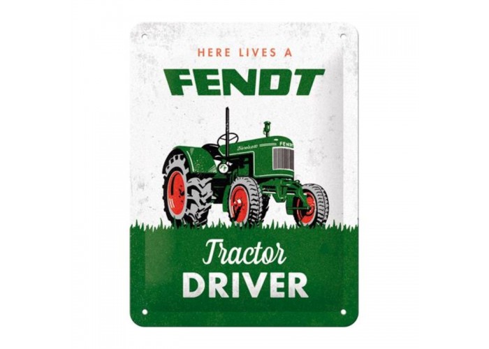 Nostalgic Art 26318 Plakat 15x20 Fendt Tractor Driver