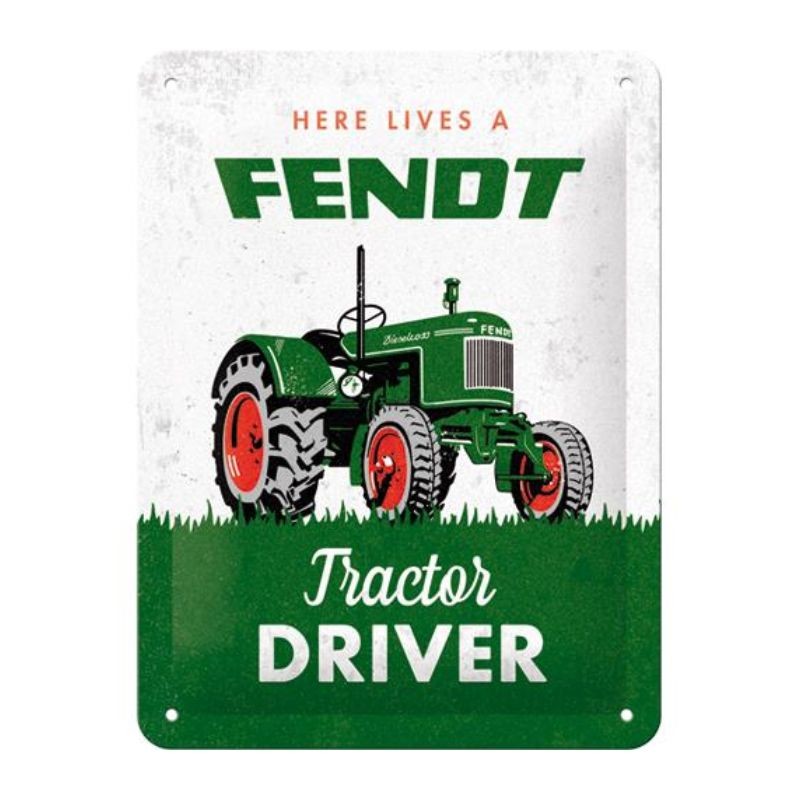 Nostalgic Art 26318 Plakat 15x20 Fendt Tractor Driver