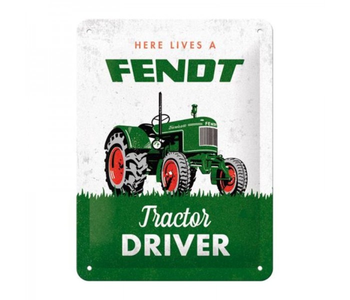Nostalgic Art 26318 Plakat 15x20 Fendt Tractor Driver