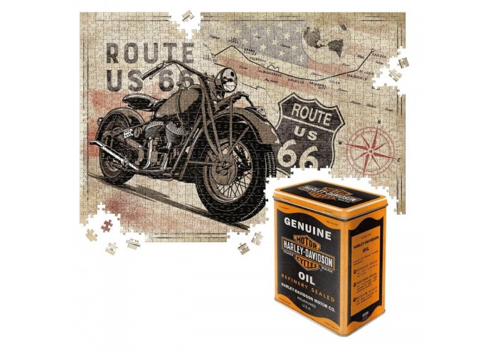 Nostalgic Art 56009 Puszka L Puzzle H-D Route 66 Map 4