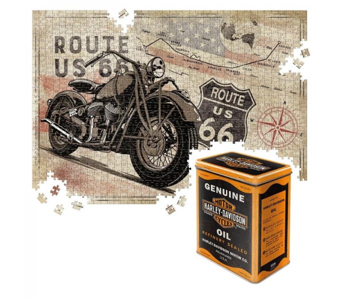 Nostalgic Art 56009 Puszka L Puzzle H-D Route 66 Map 4