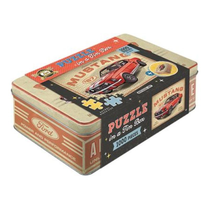 Nostalgic Art 56010 Puszka Puzzle Ford Mustang GT 1967 Red