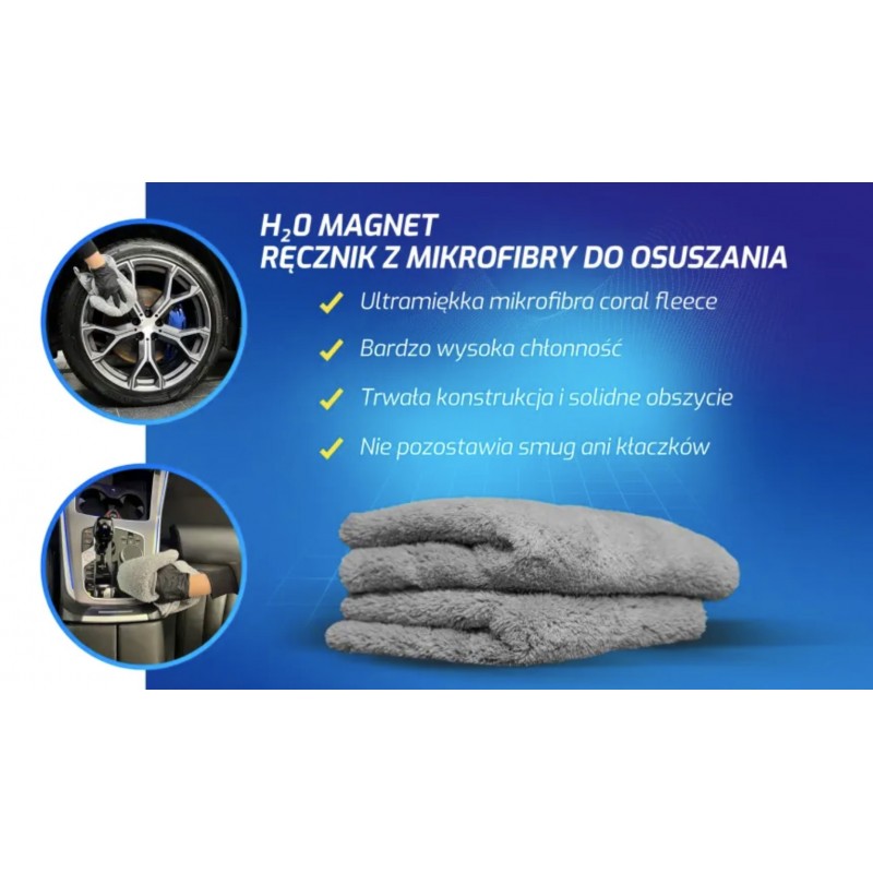TENZI H₂O Magnet – ręcznik do osuszania samochodu 40×40 cm / 500 GSM