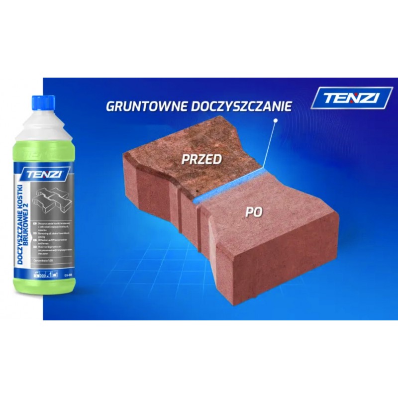 TENZI DOCZYSZCZANIE KOSTKI BRUKOWEJ 2 – płyn do czyszczenia kostki brukowej 1 L