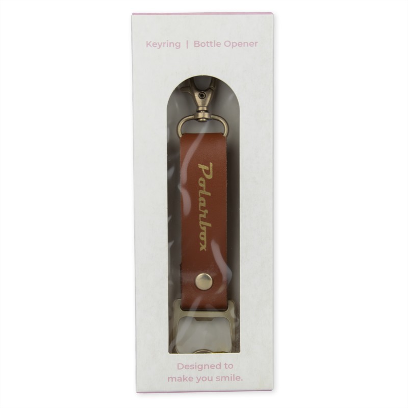 Brązowy otwieracz z brelokiem Polarbox Classic 9469-2