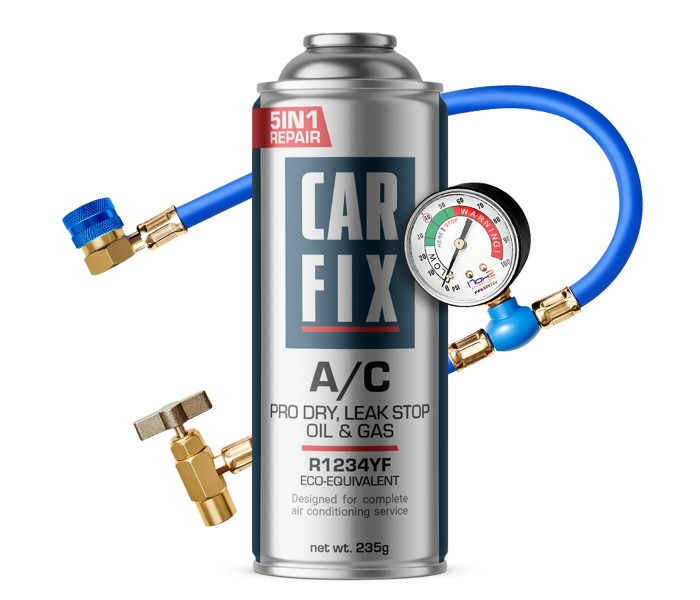 CarFix R1234YF zestaw do nabijania klimatyzacji 1x 235 g + Przewód