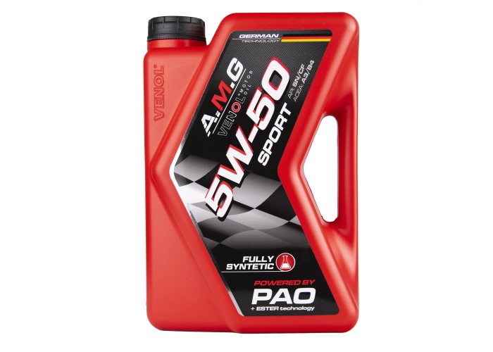 A.M.G. VENOL FULLY SYNTHETIC SN CF 5W-50 A3/B4 4L 