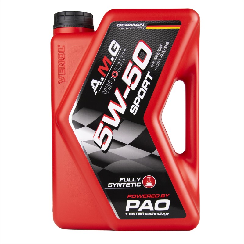 A.M.G. VENOL FULLY SYNTHETIC SN CF 5W-50 A3/B4 4L