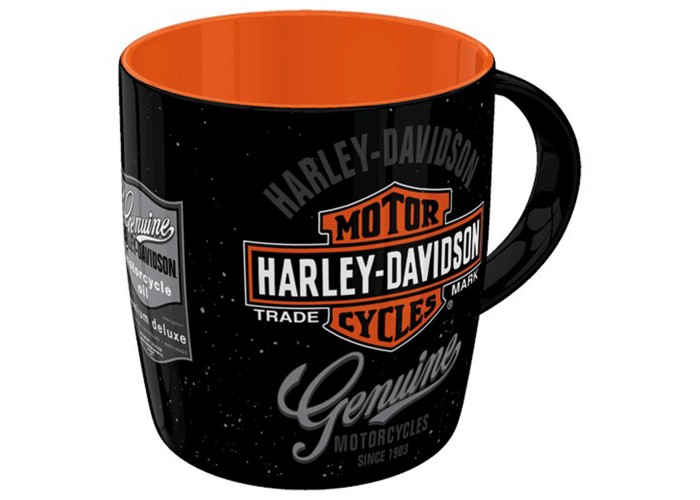 Kubek Harley Davidson Genuine Logo 340 ml - Nostalgic Art 43412