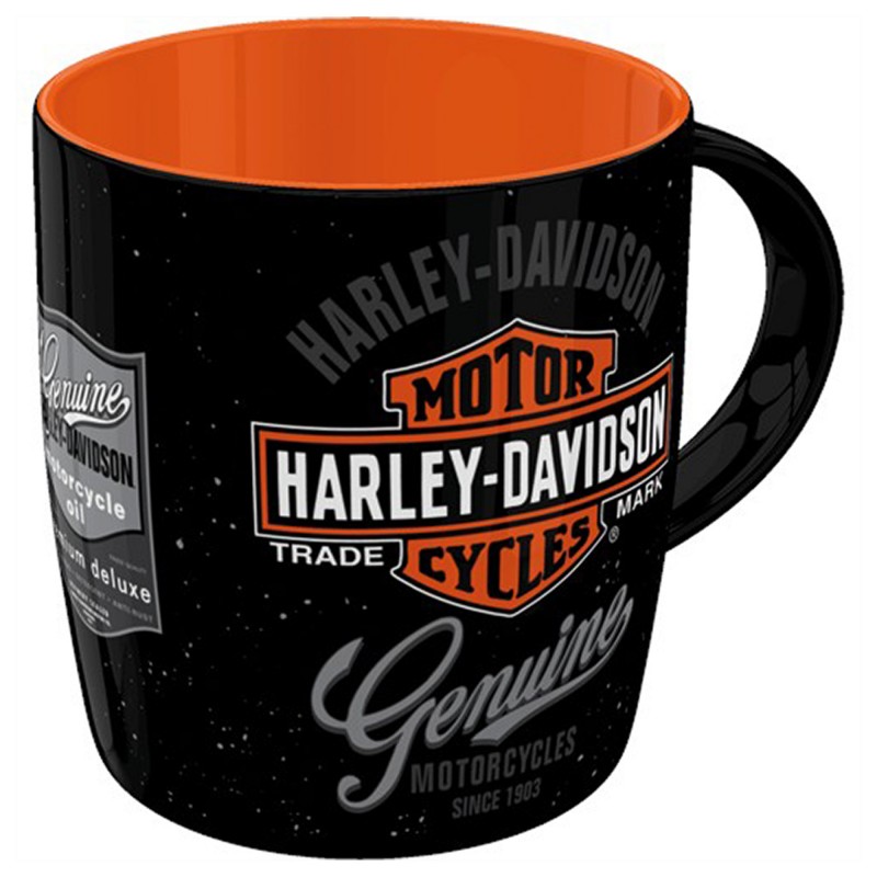 Kubek Harley Davidson Genuine Logo 340 ml - Nostalgic Art 43412