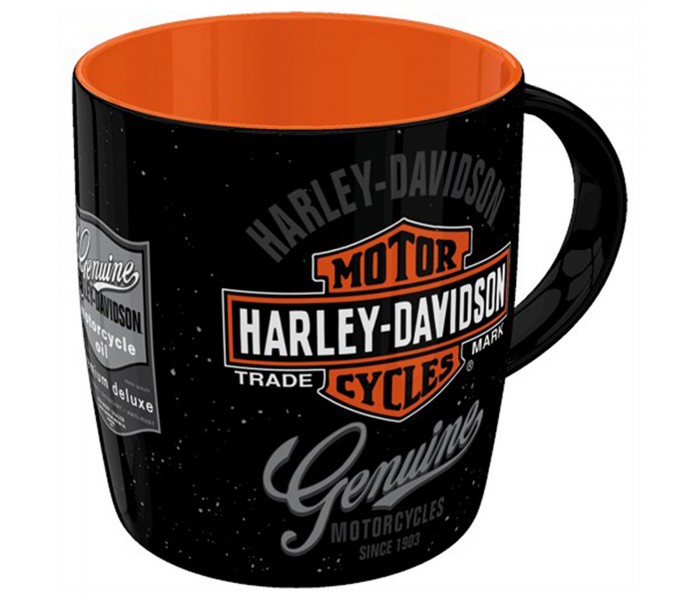 Kubek Harley Davidson Genuine Logo 340 ml - Nostalgic Art 43412